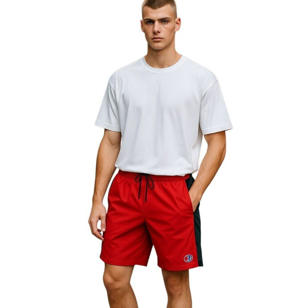 Champion Authentic  Men Short Size S Athleticwear Red 7 “Hybrid  Brand New